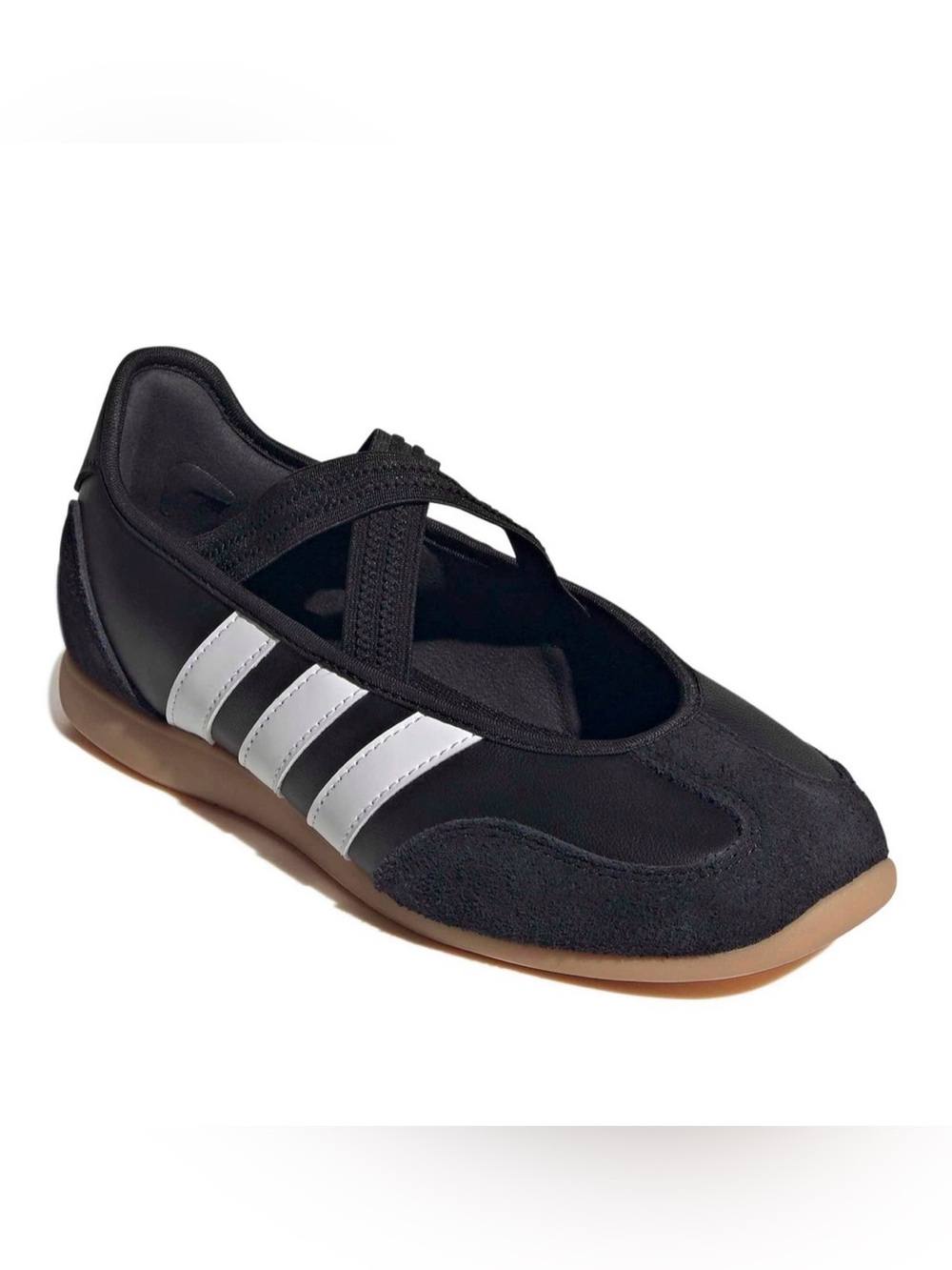 adidas Black and White barreada Mary Jane ballet Style Sneakers - Picture 2 of 5